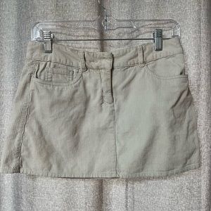 Rubbish corduroy mini skirt in light biege